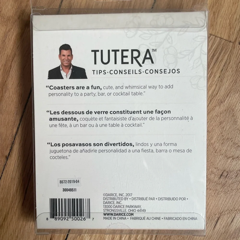 14 David Tutera Whimsical Coasters Set